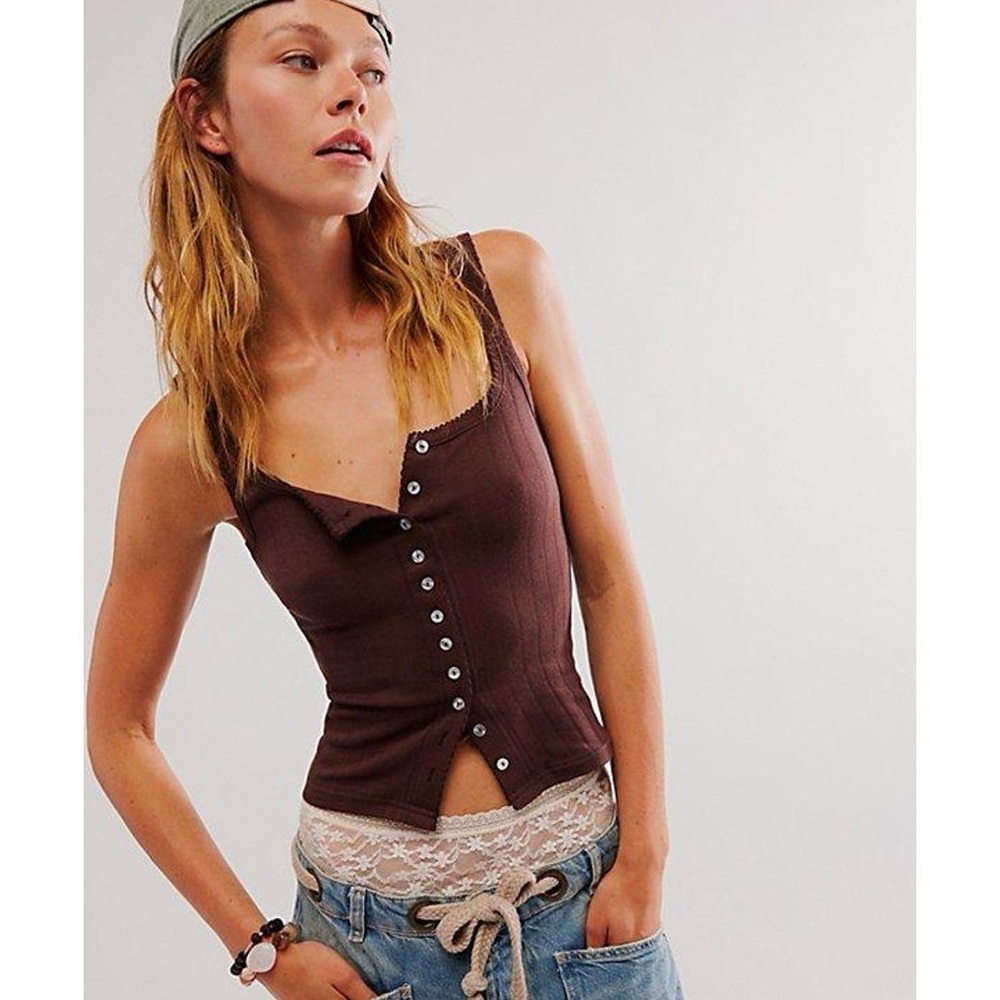 Free People End Game Pointelle Tank